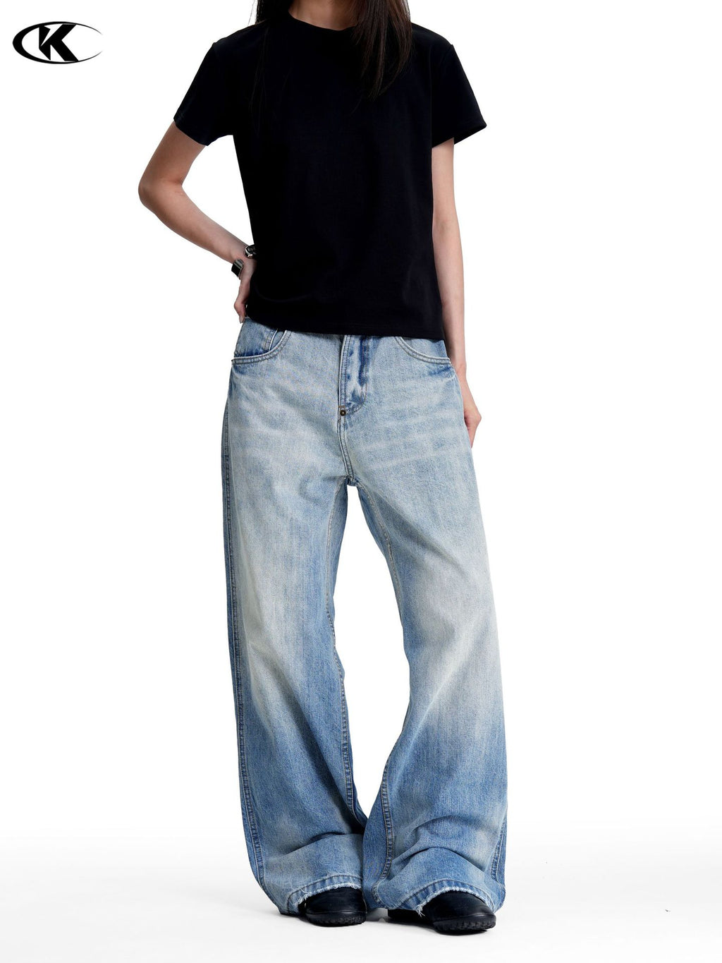 11KN Vintage Casual Straight Old Jeans