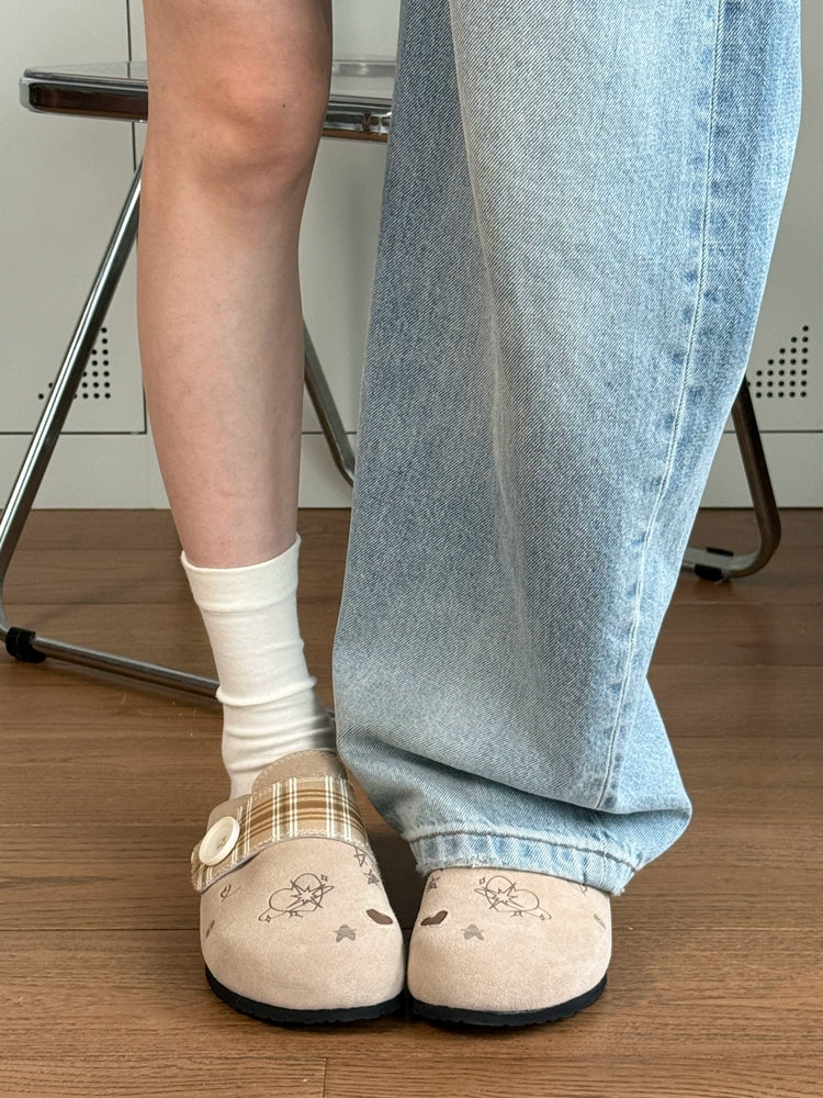 Cat & Sofa Cupid Wear Versatile Flat Bottom Half Slippers