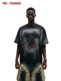 PERSONSOUL Divine Beast Pattern Old Tee
