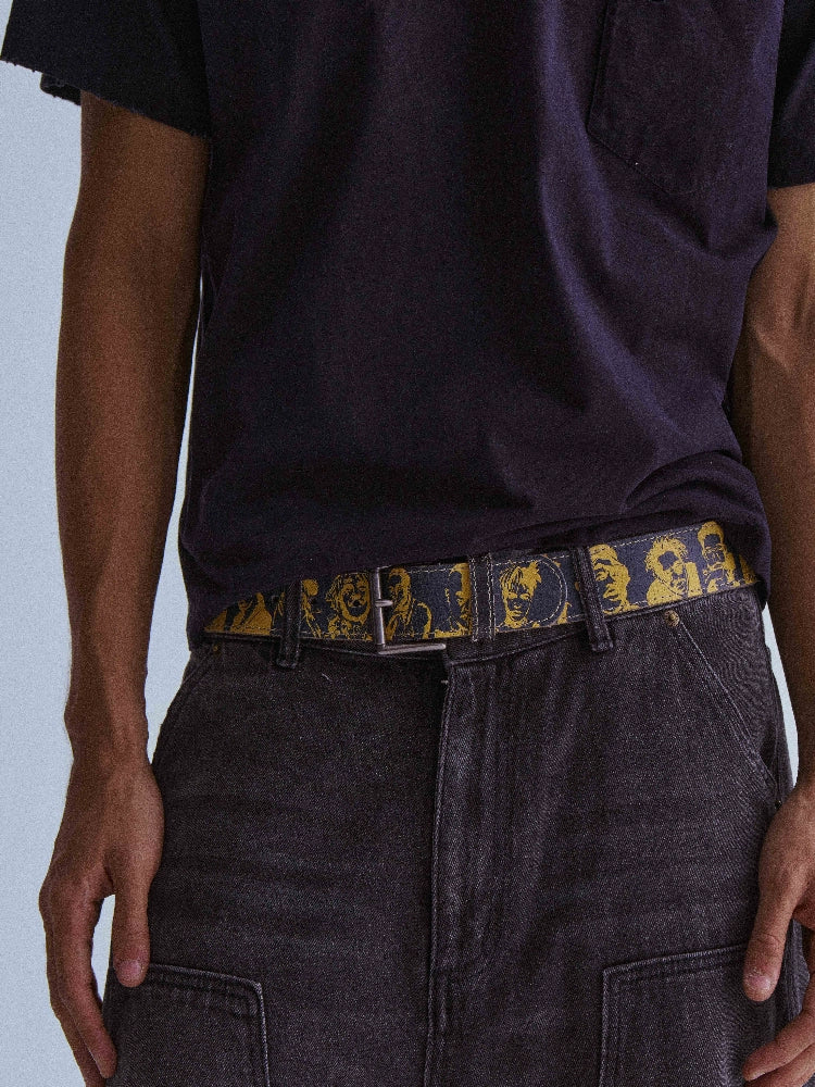 LIBERAFIT Portrait Hand-painted, Genuine Leather Leather Belt