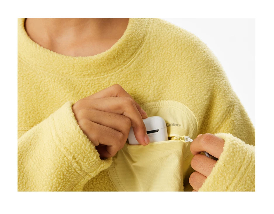 CryingCenter Small Disc Fleece Loose Pullover Sweater