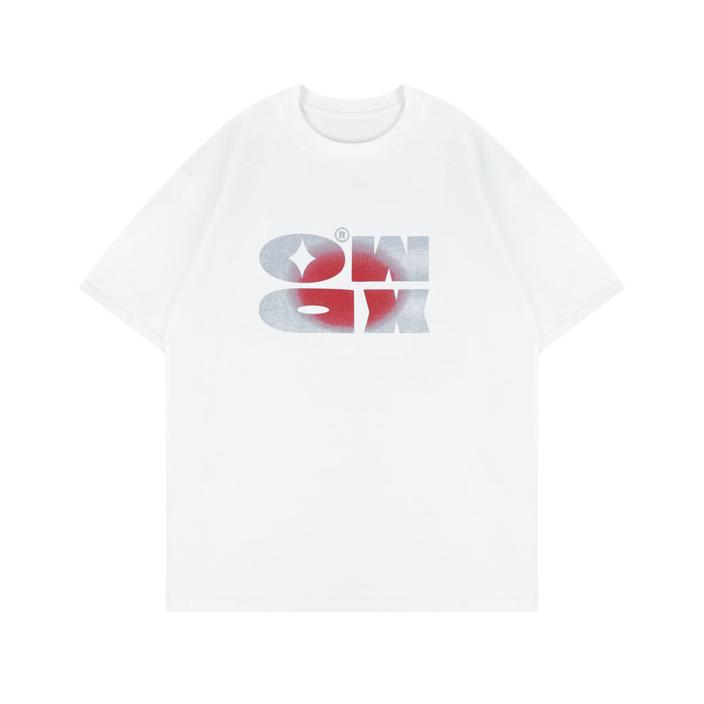 OWOX Letter Logo Smudge Casual Short Tee