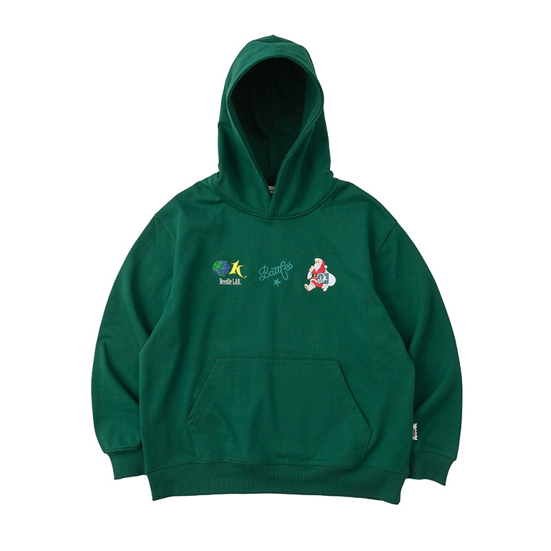 Battles Christmas Embroidered Hooded Sweater