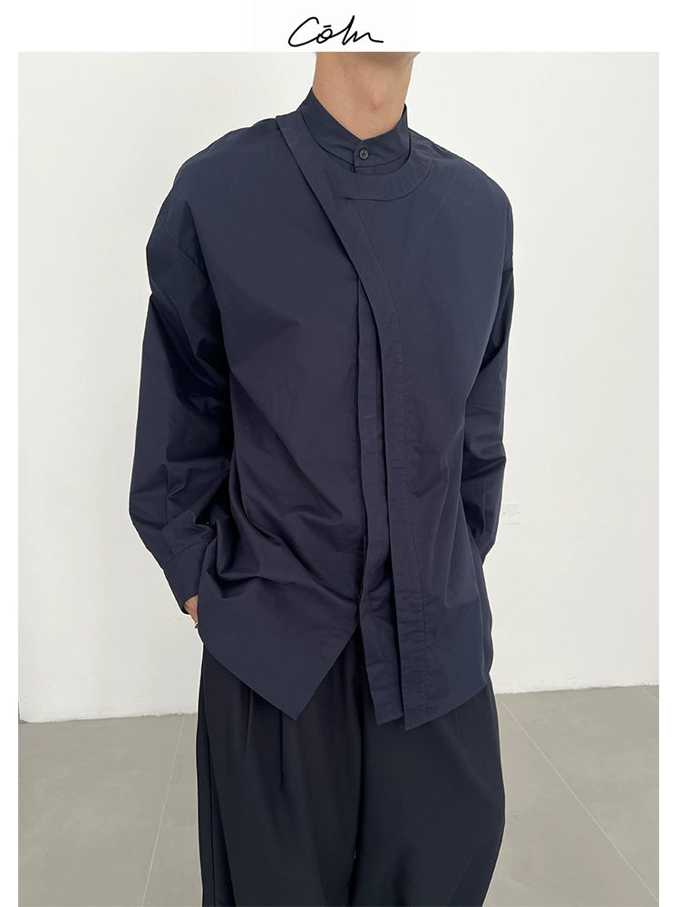 COLN Casual Slack Fake Two Shirt