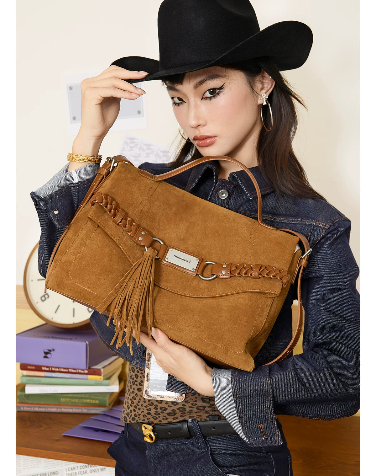 SmoSmos Vintage Tassel Shoulder Messenger Bag
