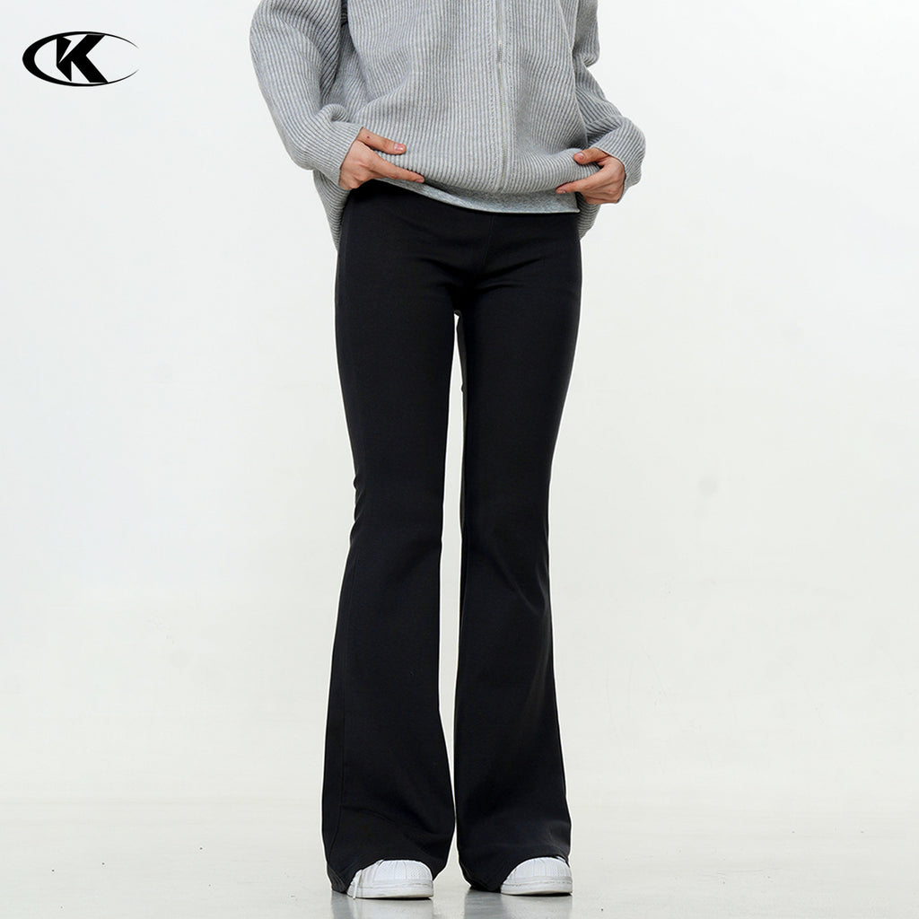 11KN women Low Waist Micro-pull Yoga Casual Pants 95% Cotton