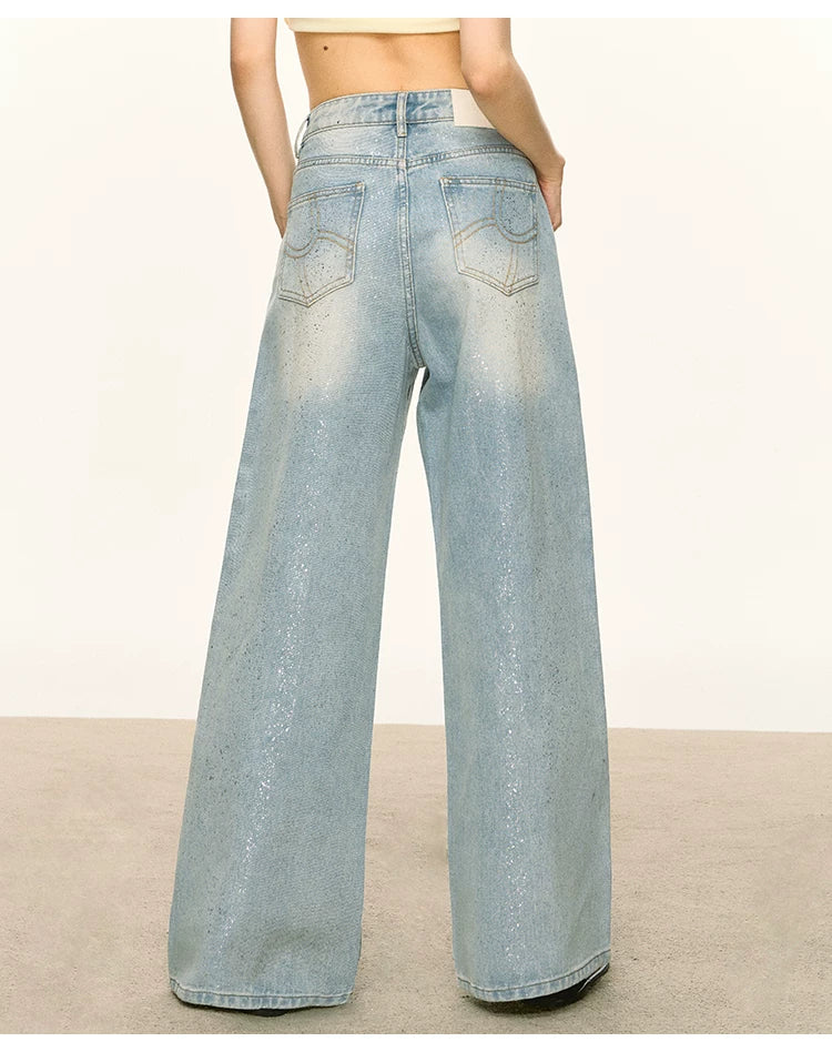 Anna Aneae High Waist Loose Sparkling Jeans