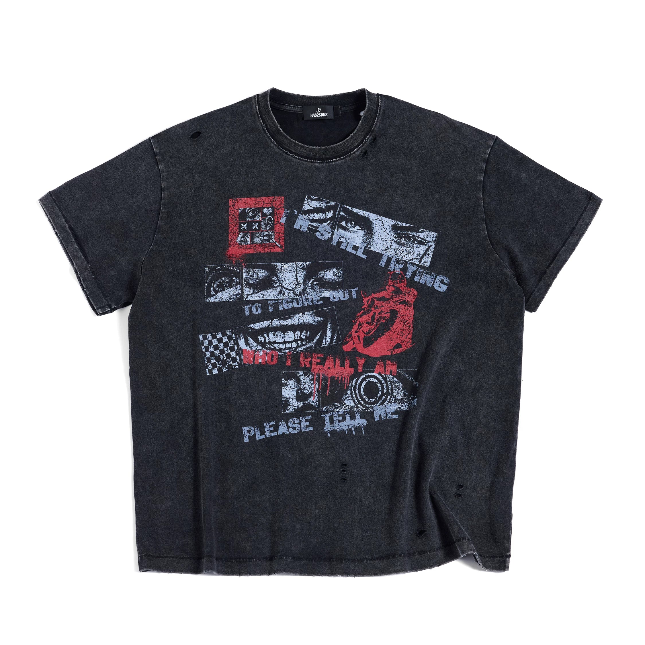 HAS2SONS Single Stitch Round Neck Loose Tee