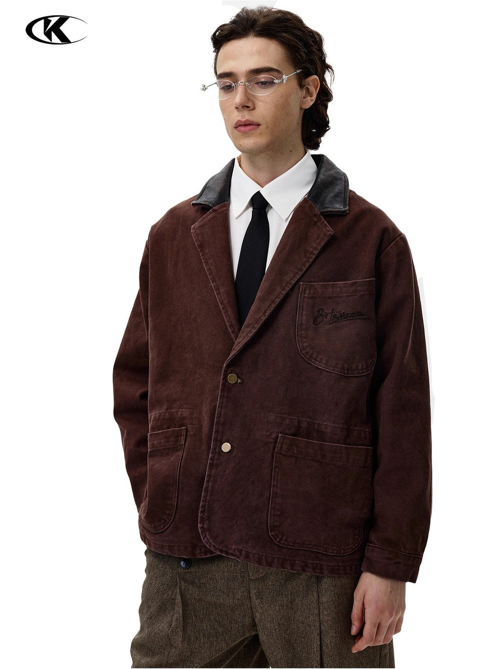 11KN Real Cowhide Lapel Jacket