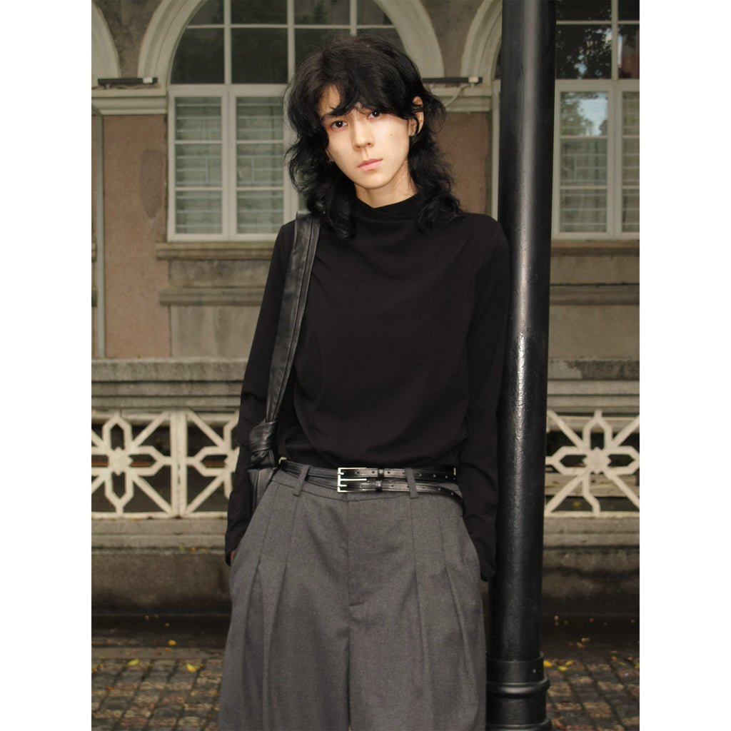 Sameuoo Casual Slim Fit Front Shoulder Long Sleeves