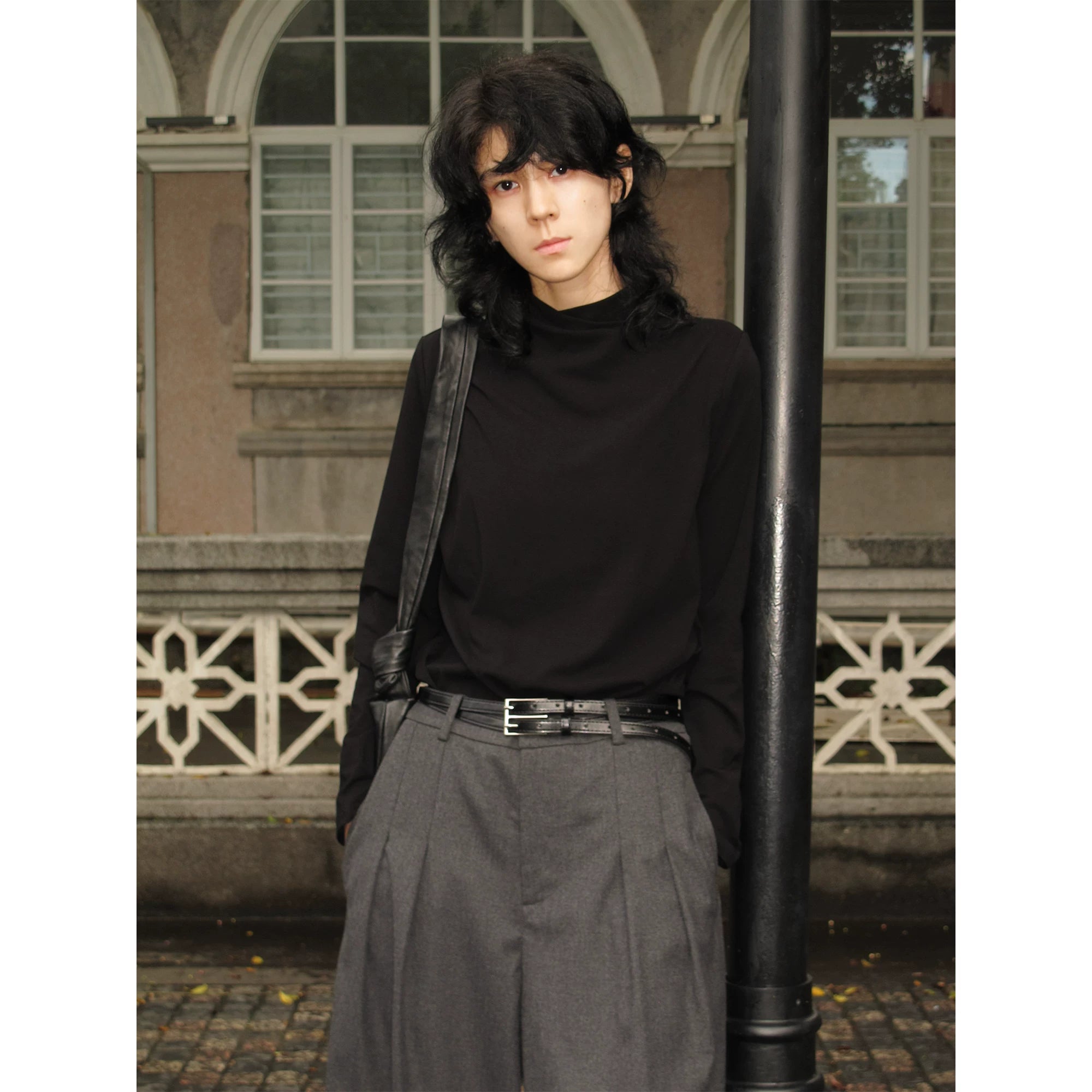 Sameuoo Casual Slim Fit Front Shoulder Long Sleeves