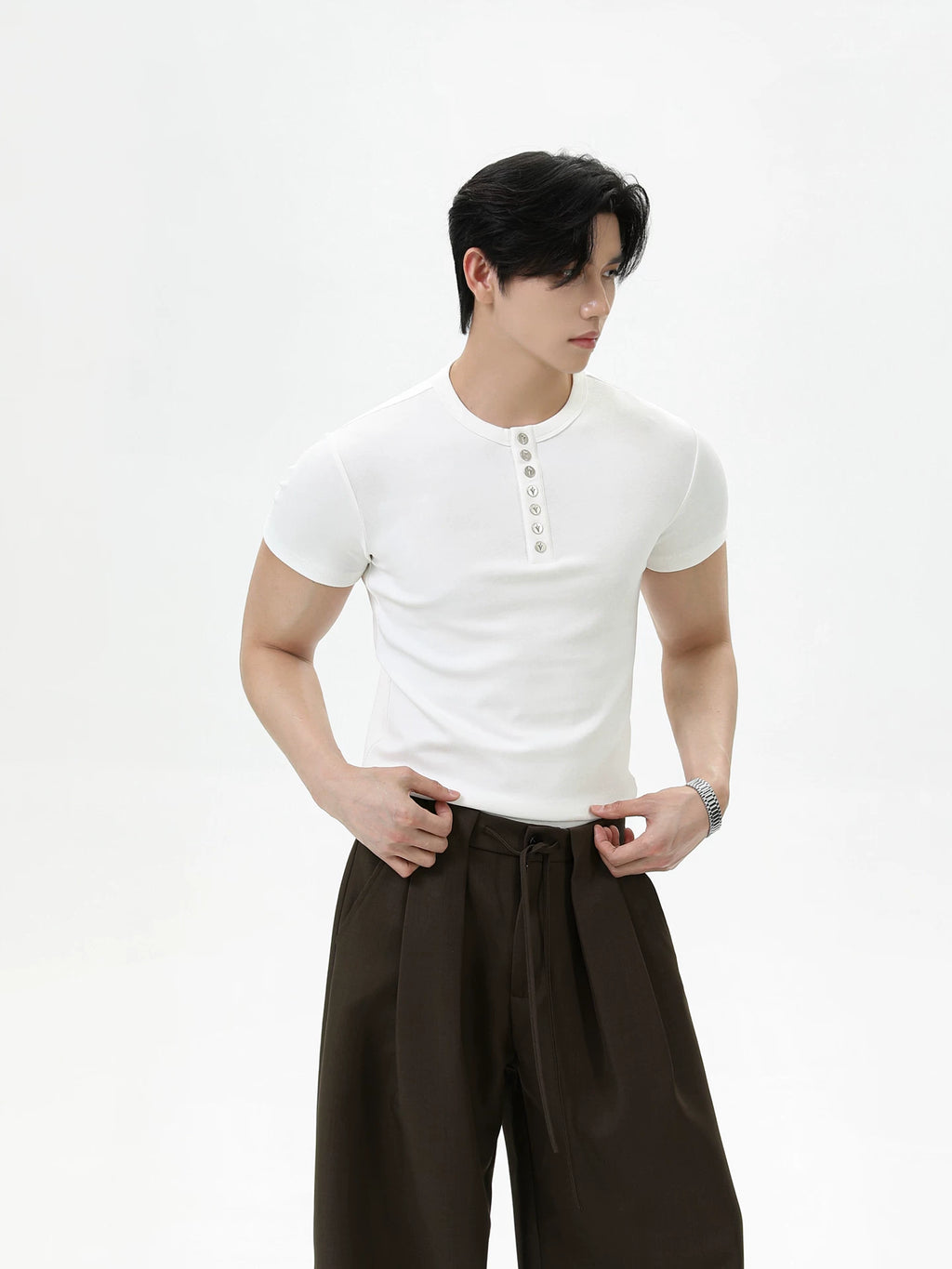 TURNTIDE Henry Collar Slim Tee
