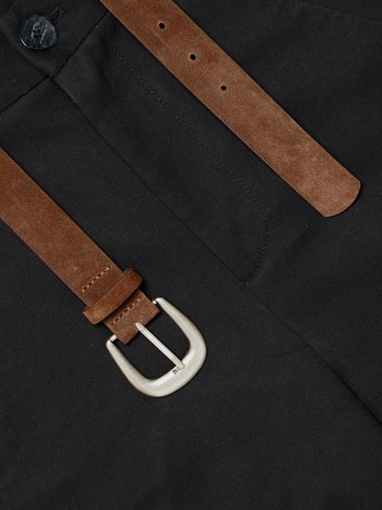 VOWPROGRESS Matte Silver Buckle Belt