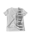 No E Mosen Hot Diamond V-neck Front Shoulder Short Tee