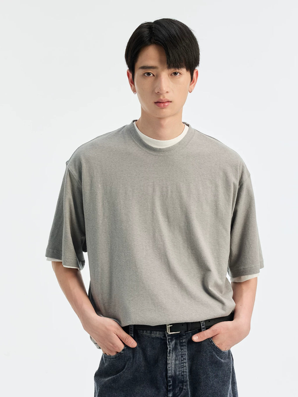 BUTTBILL Vintage Loose Crew Neck Breathable Tee