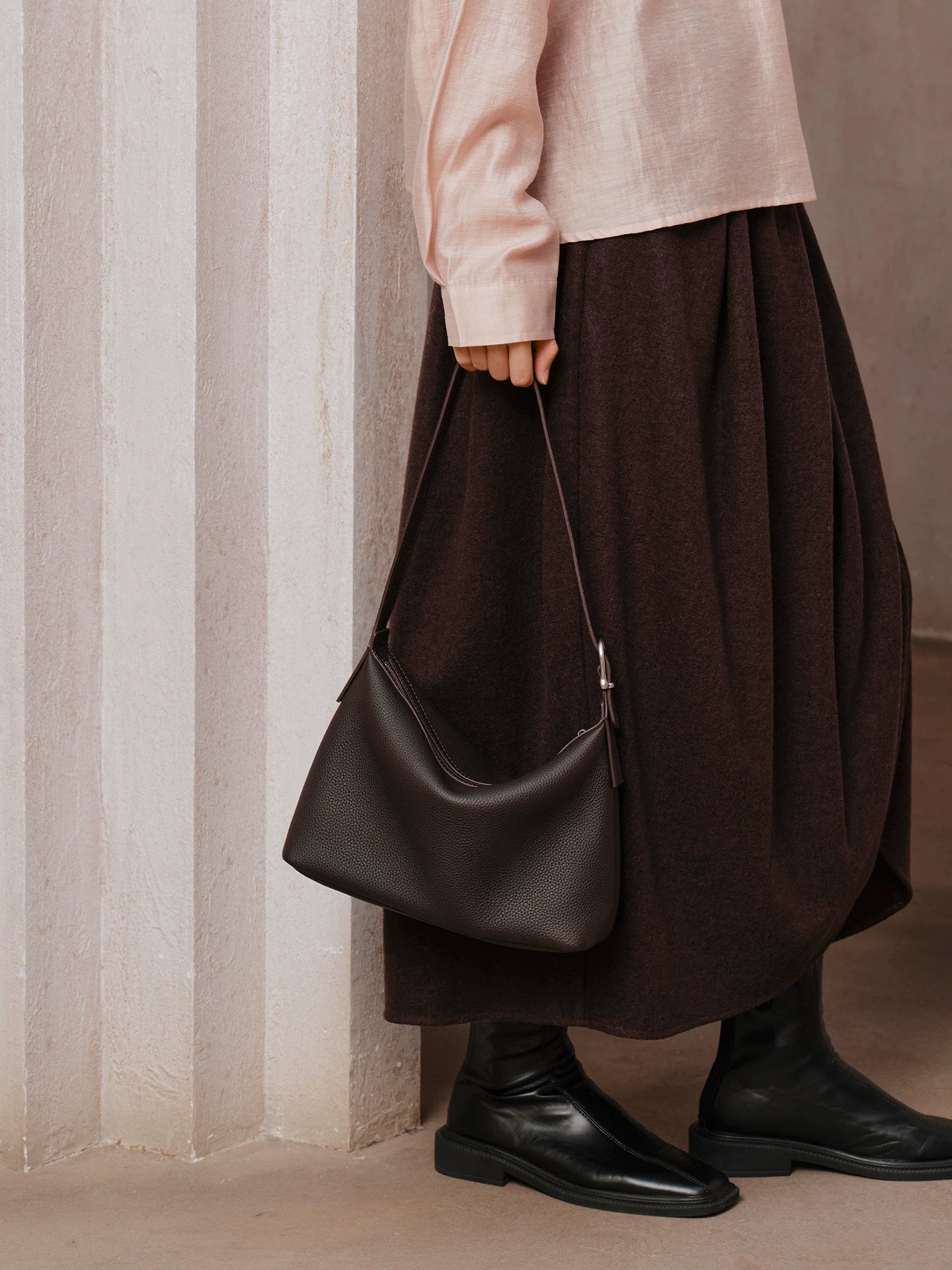 AVALEA Vintage Leather Shoulder Underarm Bag