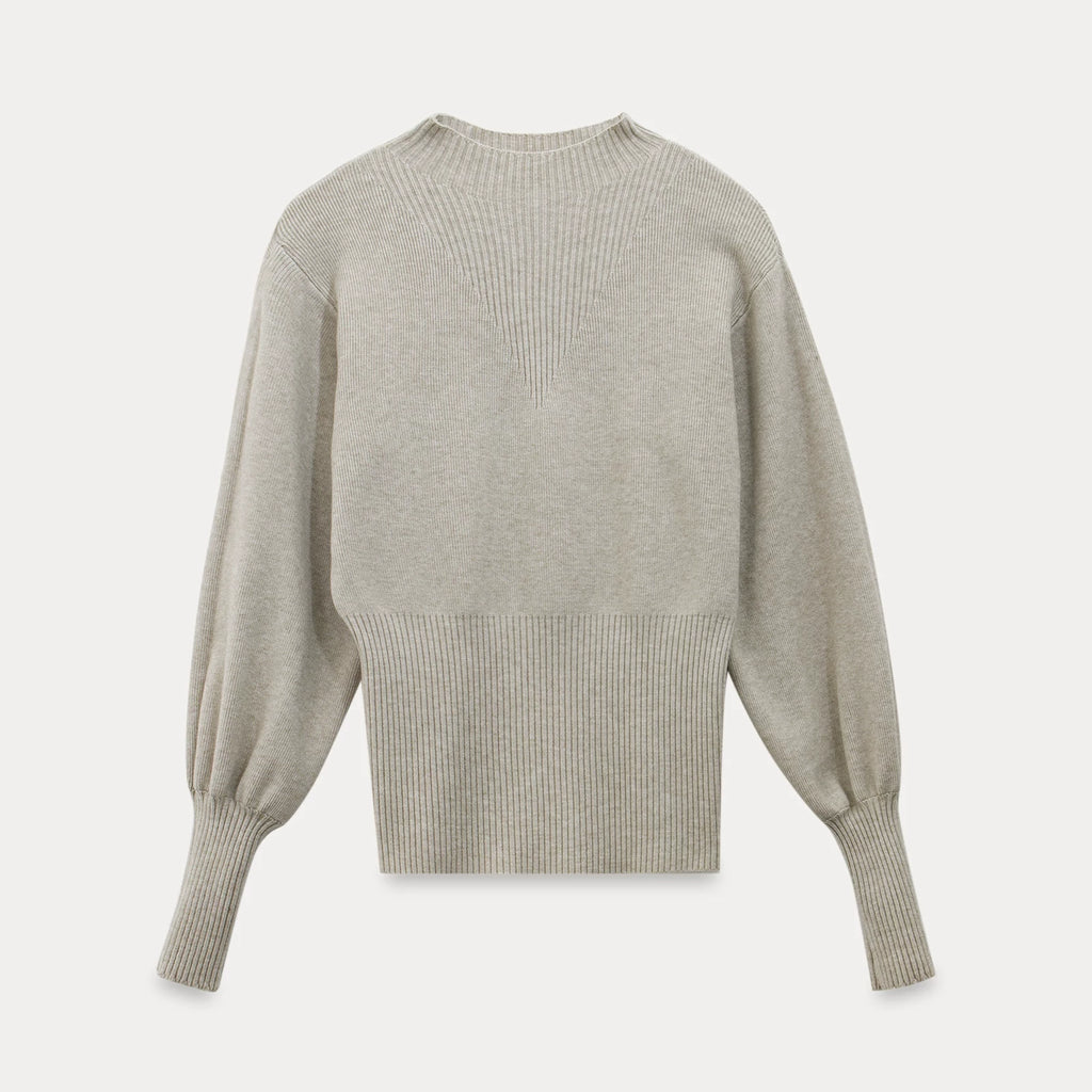 EGGKA Semi-turtleneck Slim-fit Thickened Knitted Sweater