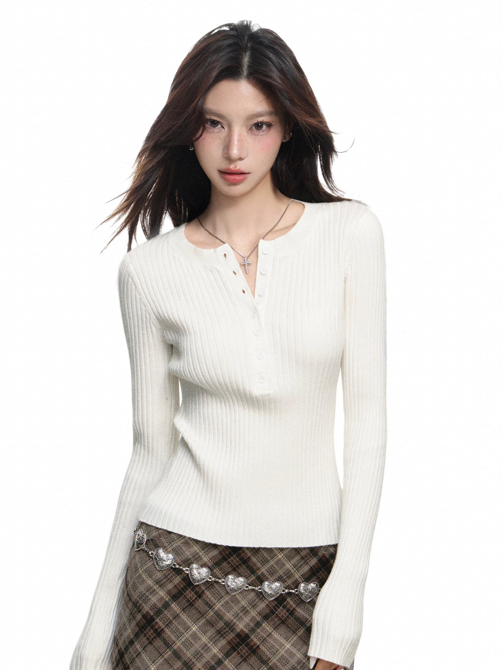 KDASE Slim Fit Inside Thickened Knitted Long Sleeves