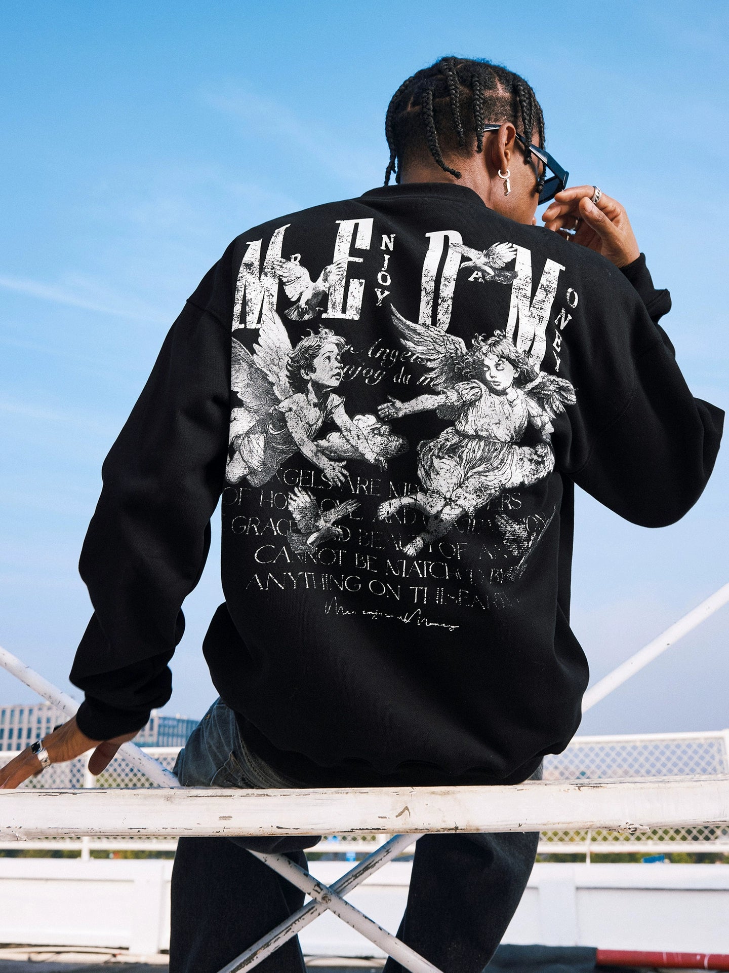 MEDM Angel Patch Crew Neck Sweater