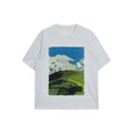 FUNKYFUN Hand-painted Oil Painting Sense Printing Loose TEE