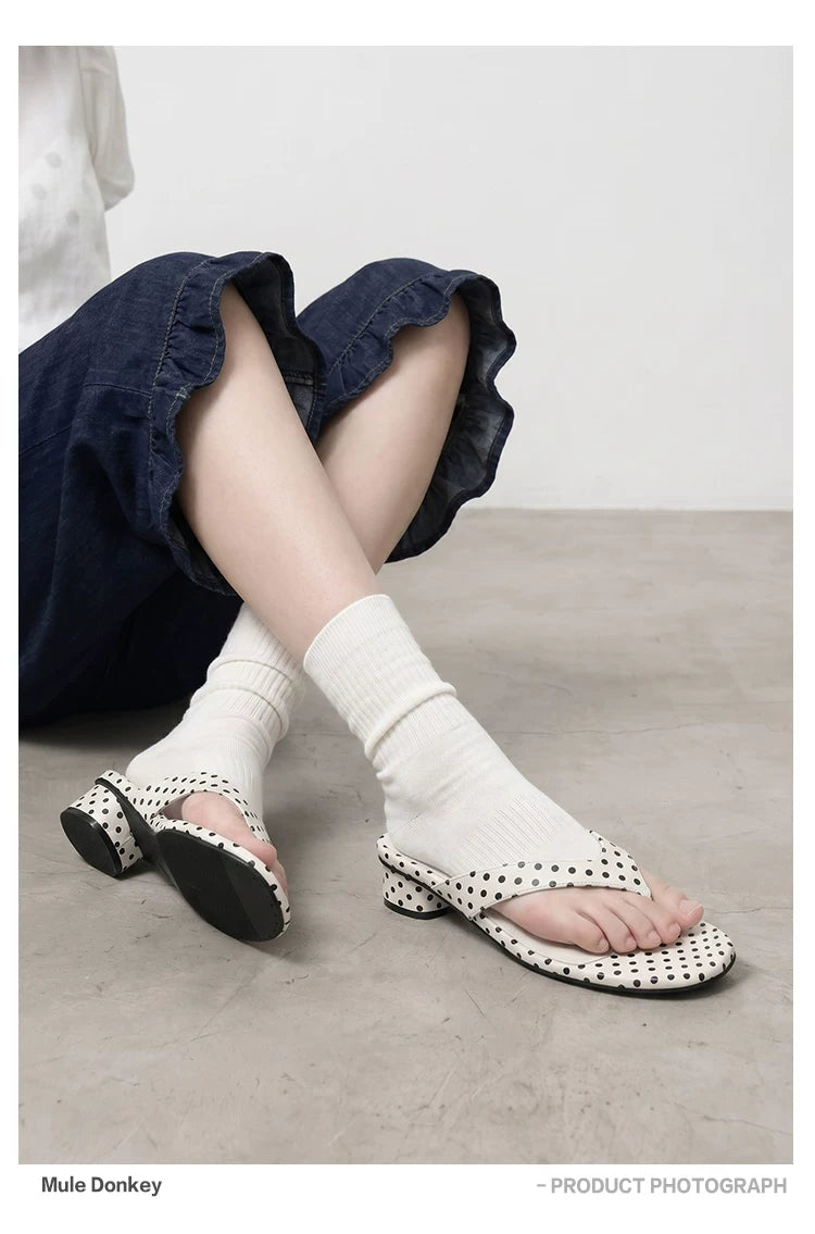 Donkey Polka Dot Non-slip Thick Bottom Sandals