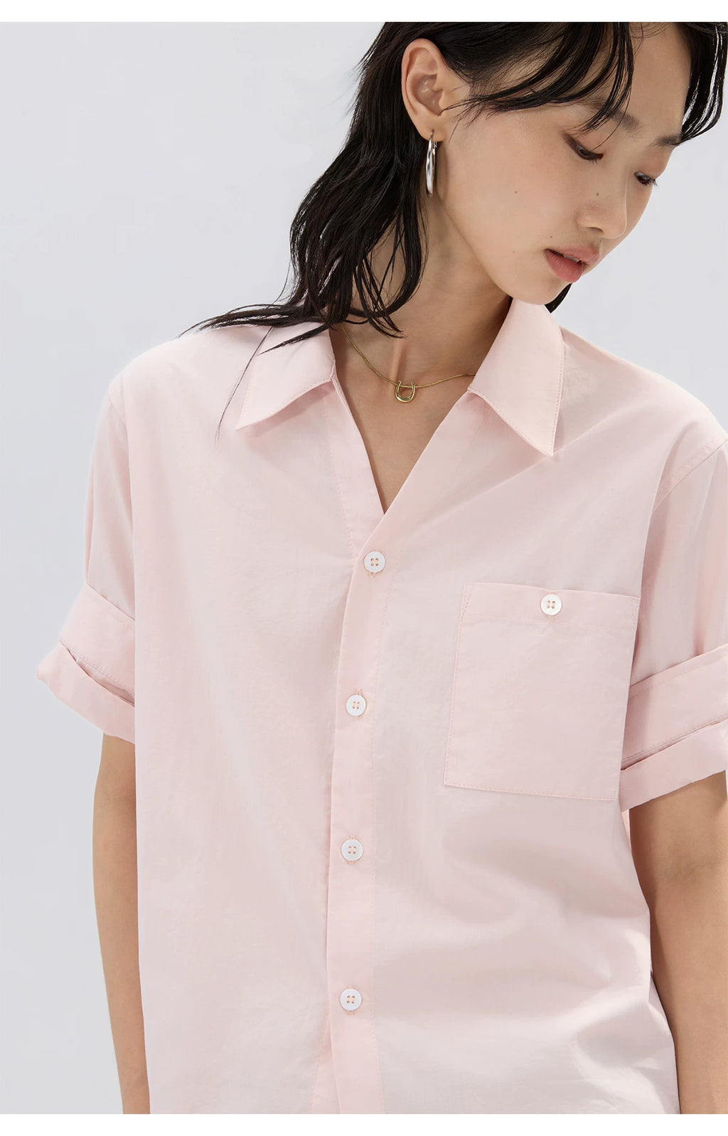 Sameuoo Minimalist Versatile Short Sleeve Shirt