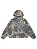 SUPER WAY Fleece Full-print Branch Camouflage Hooded Sweater