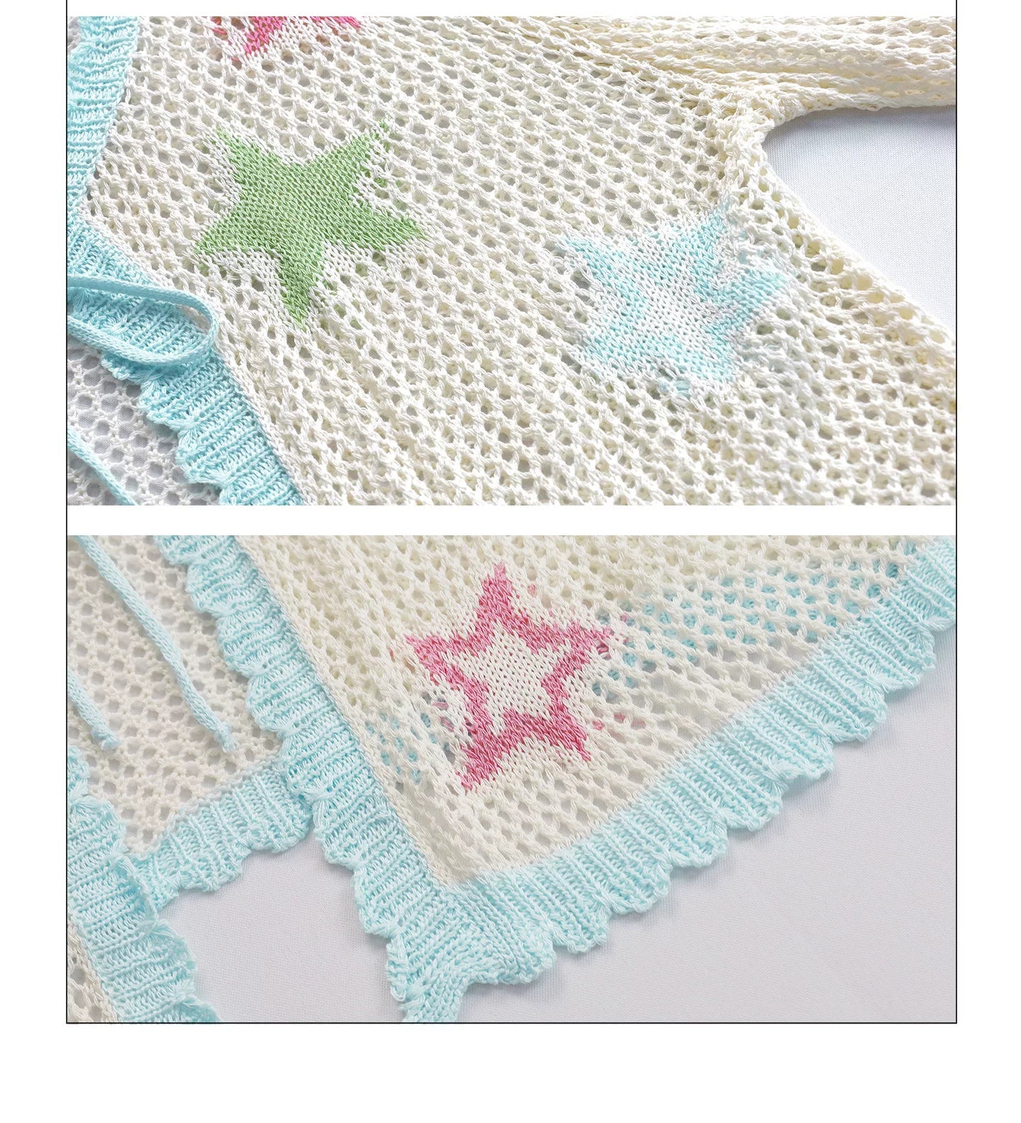 Girlyhalo Contrast Flower Knitted Cardigan