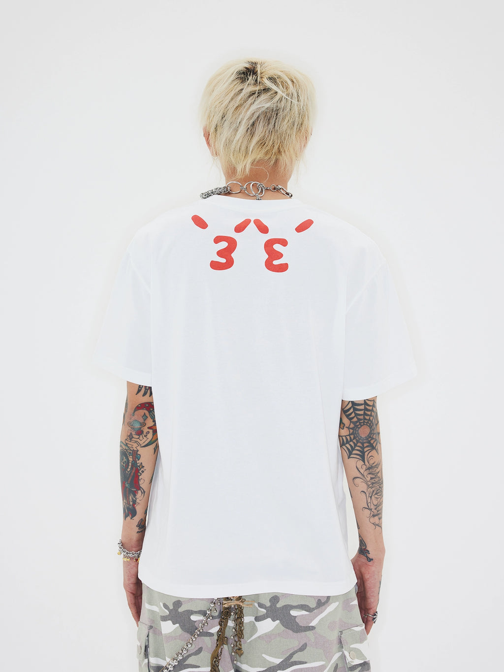 CHAI Embroidery Casual Versatile Short Sleeve Tee