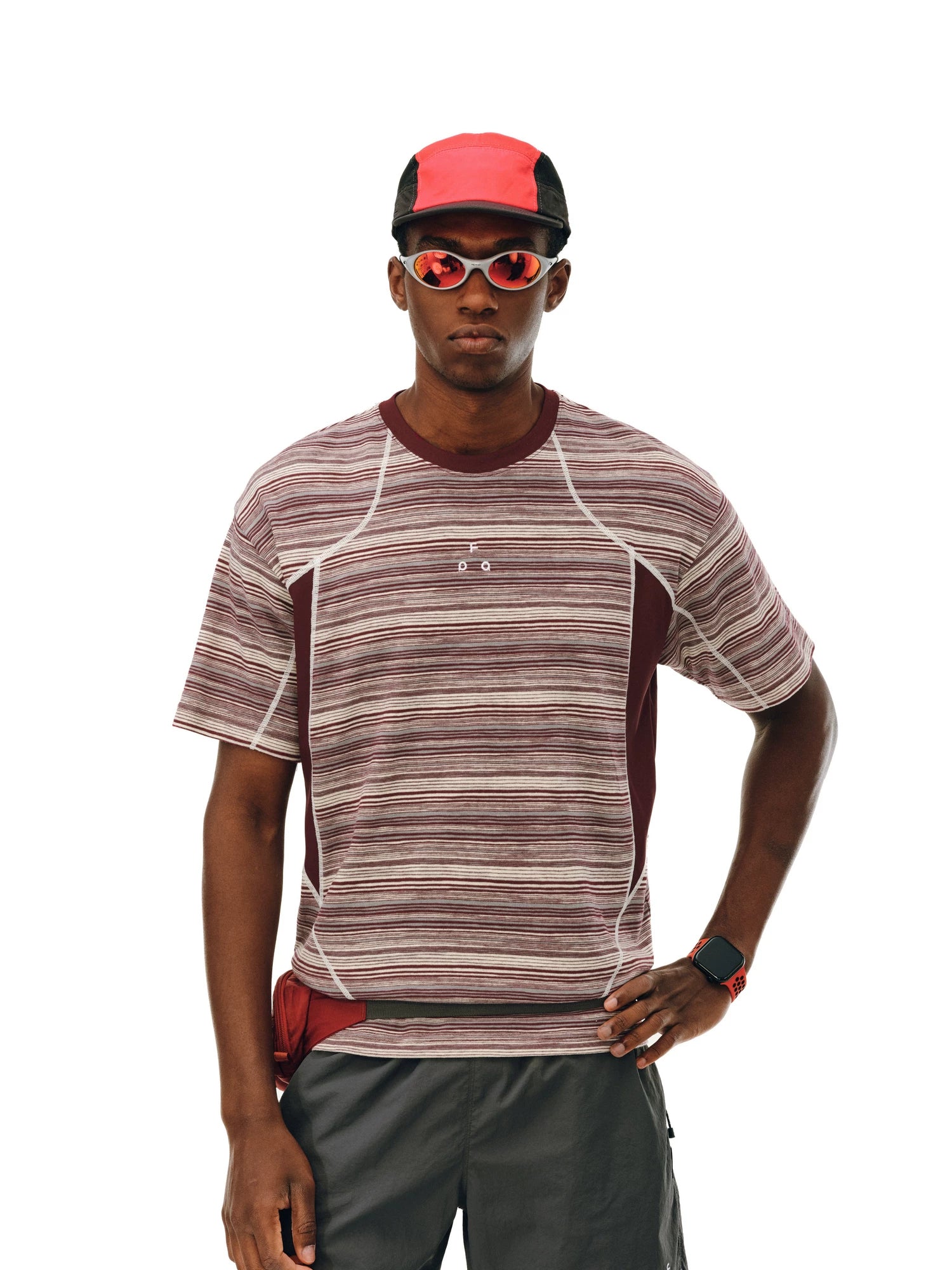 FPA Stripe Contrasting Splicing Casual Tee