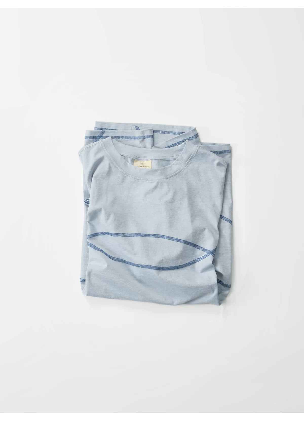 LIVINGTOWN Contrast Color Casual Loose Versatile Tee