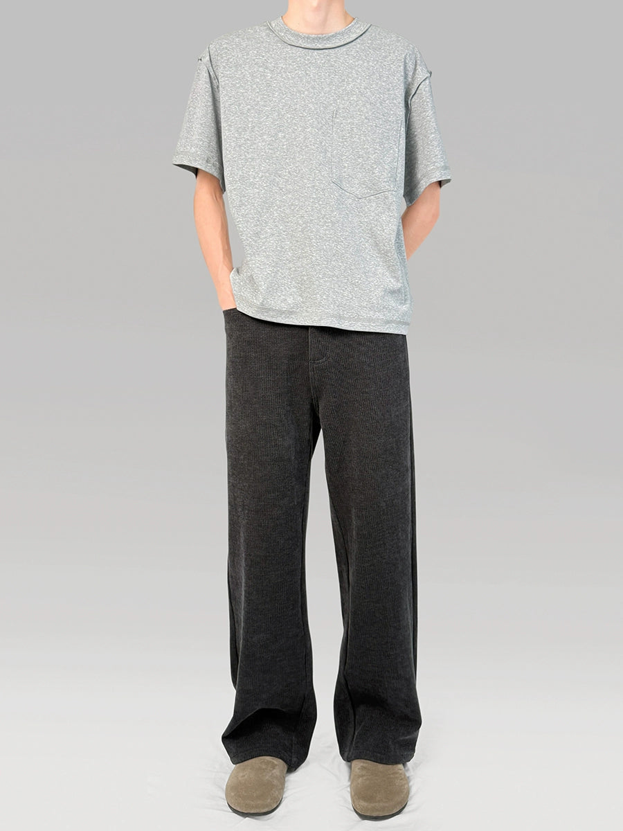PLUS NO LOGO Corduroy Vertical Loose Straight-leg Pants