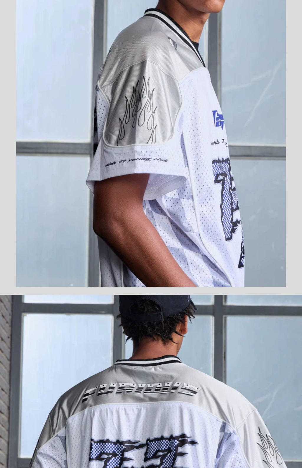 WildX Mesh Jersey Retro Trend Breathable Tee