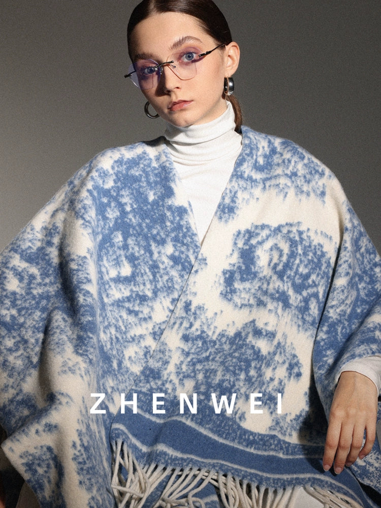 ZHENWEI Cape Plus Wide Long Scarf Shawl