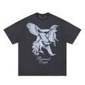 SUPER WAY Pegasus Printing Tide Brand Printing Loose and Versatile Tee