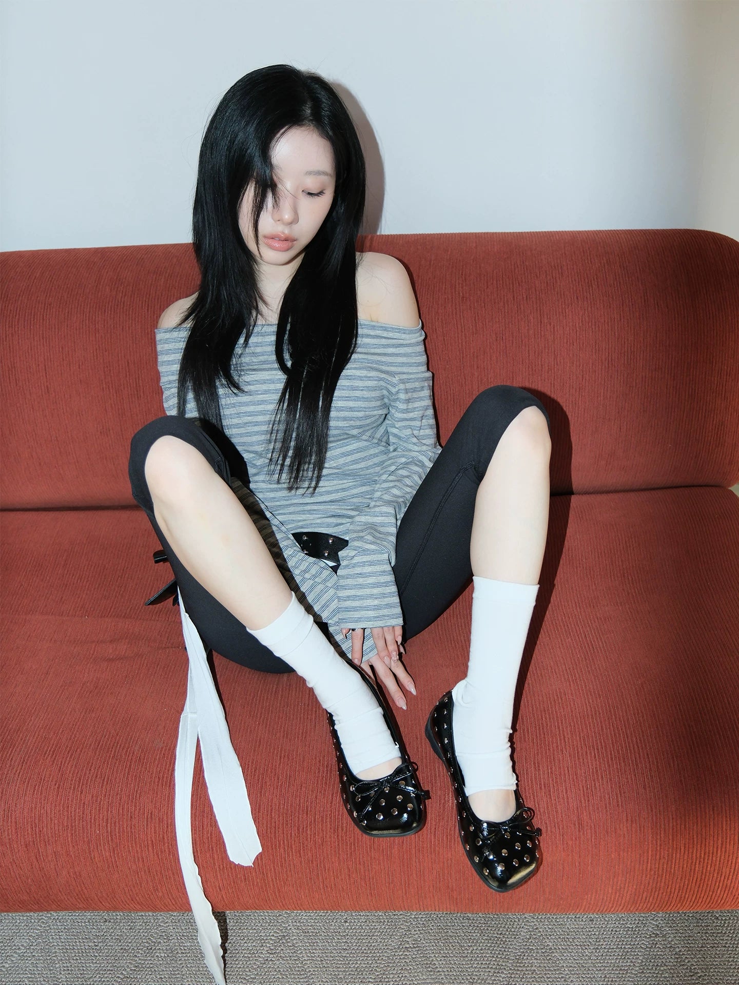 Mooreyu Bow Rivet Pedal Shoes