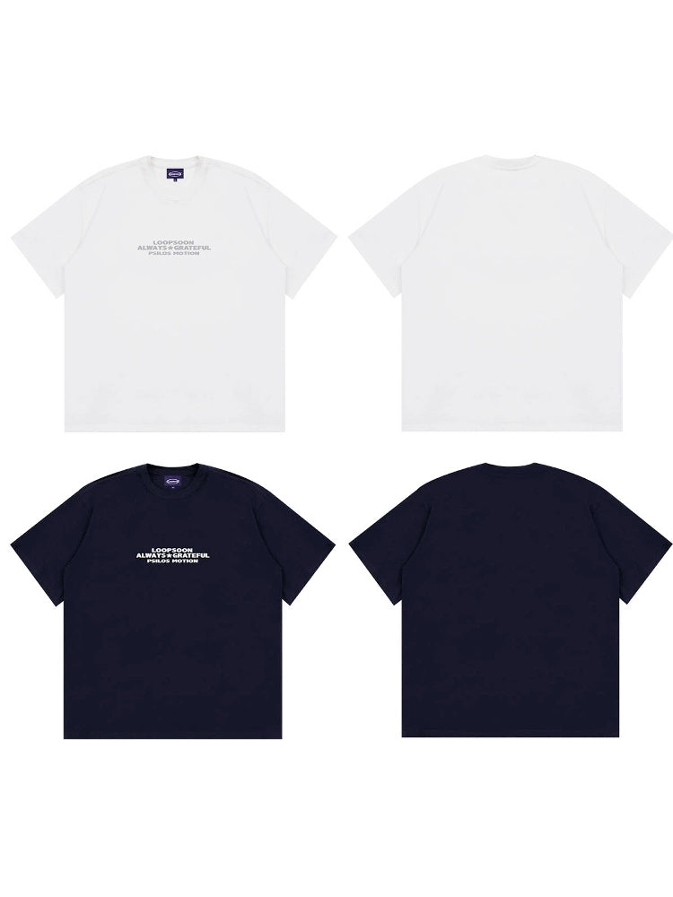 Loopsoon English Letter Print Loose Tee