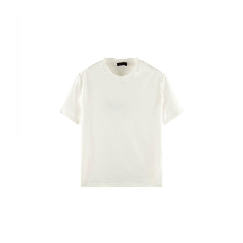PLUS NO LOGO Retro Casual Simple Shoulder Tee