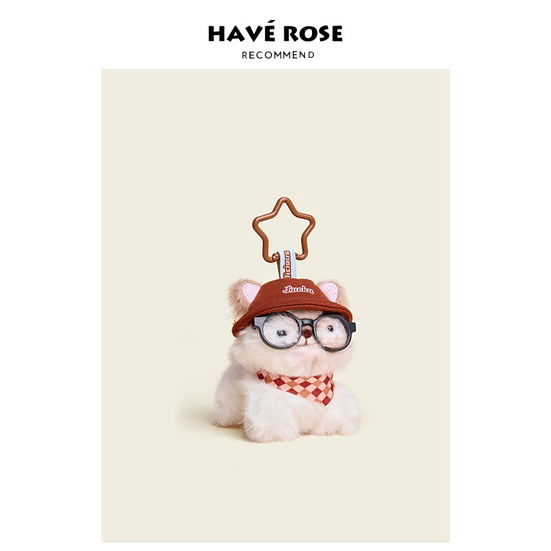 HAVEROSE Masked Dog Plush Doll Pendant