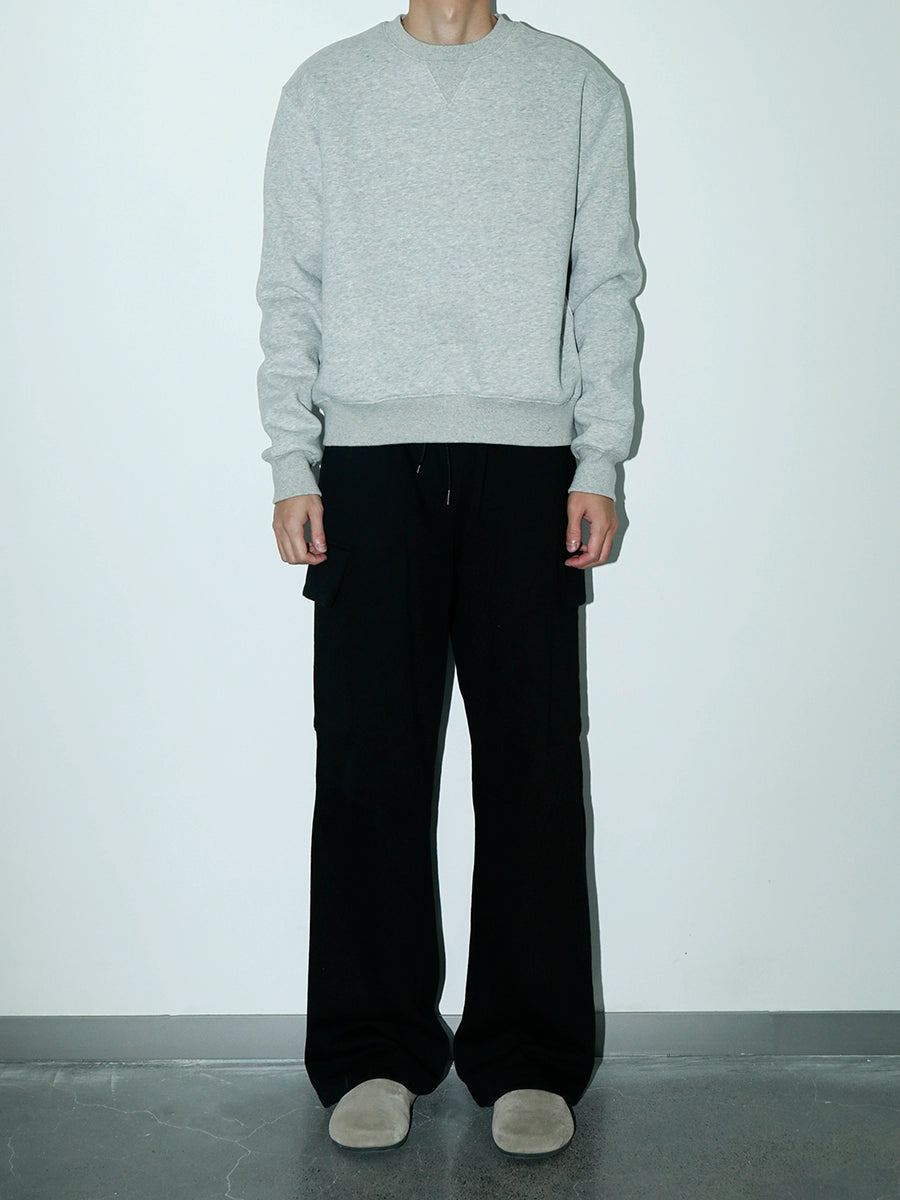 PLUS NO LOGO Warm Fleece Short Wide Pullover Sweater