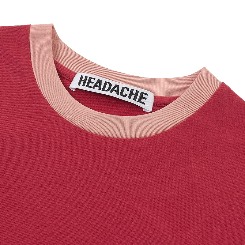HEADACHE Front Shoulder Slim Fit Casual Tee