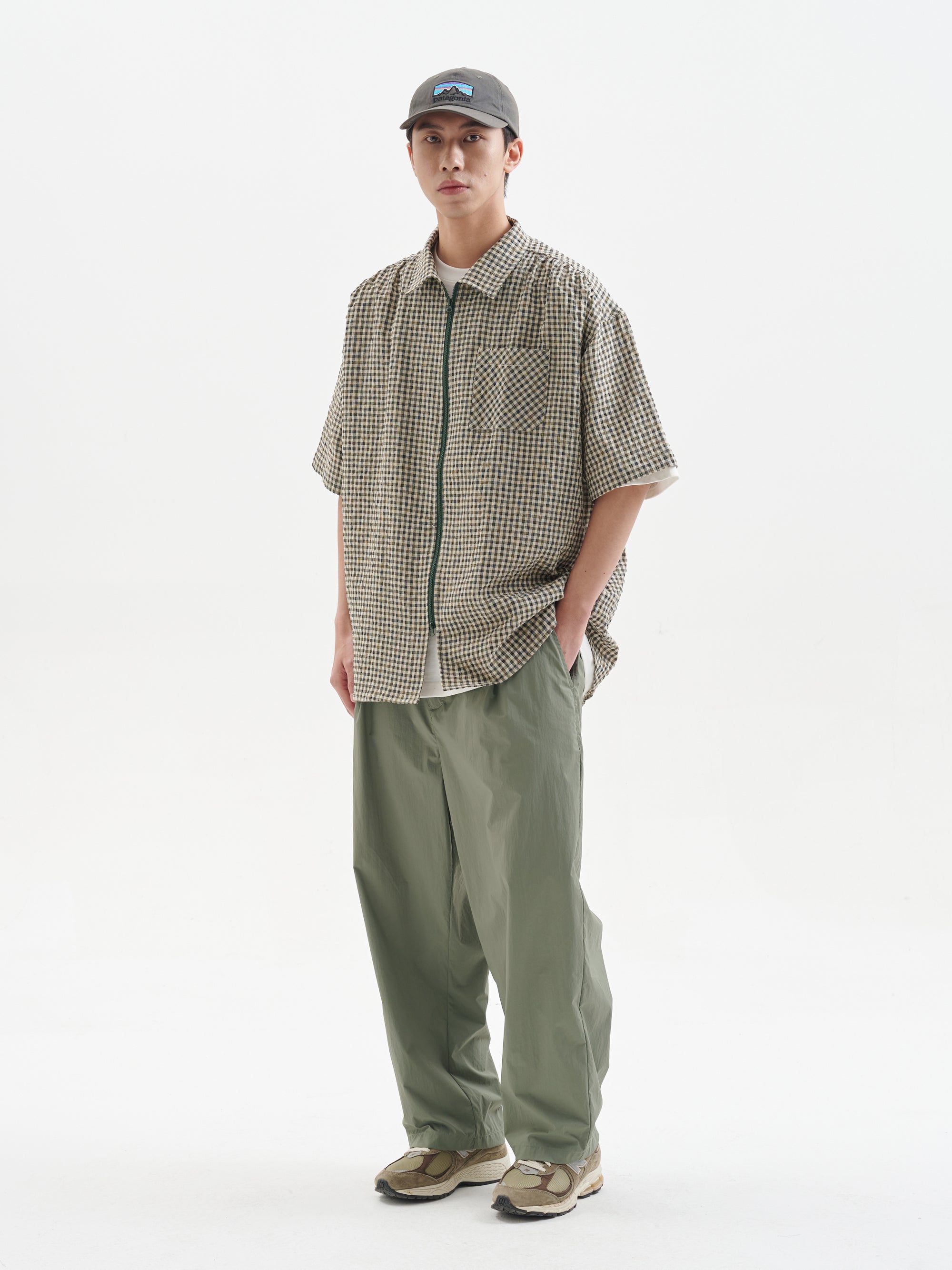 BUTTBILL Linen pleated loose Japanese Cotton Shirt