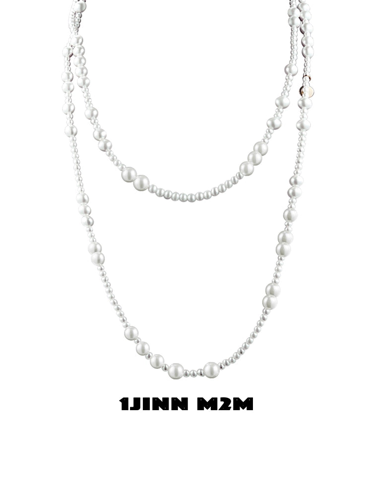 1JINN Niche Light Luxury Multi-layer Wearing Pearl Sweater Chain