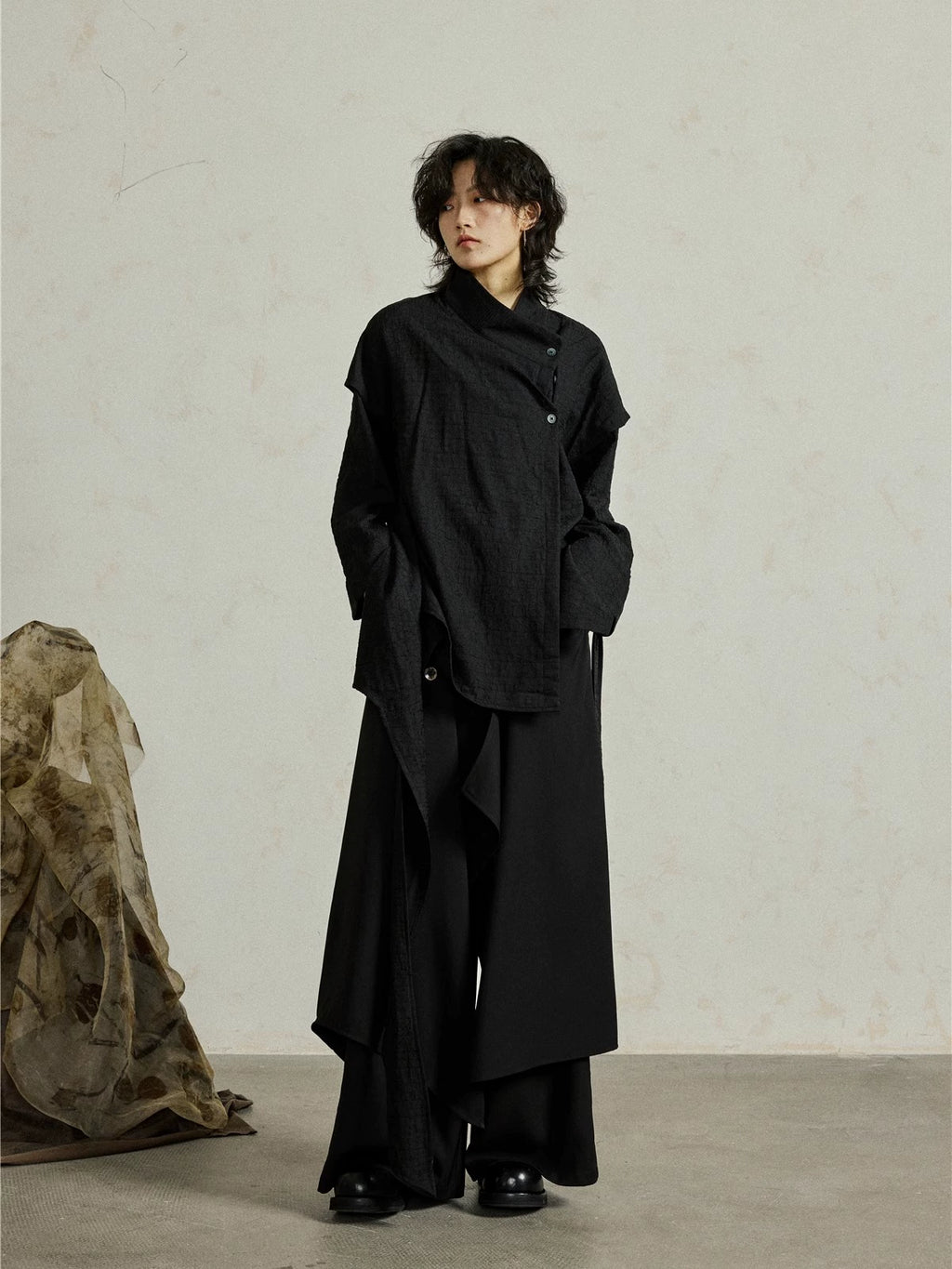 SUNYVONNE Fake Two-piece Long-sleeved Shirt