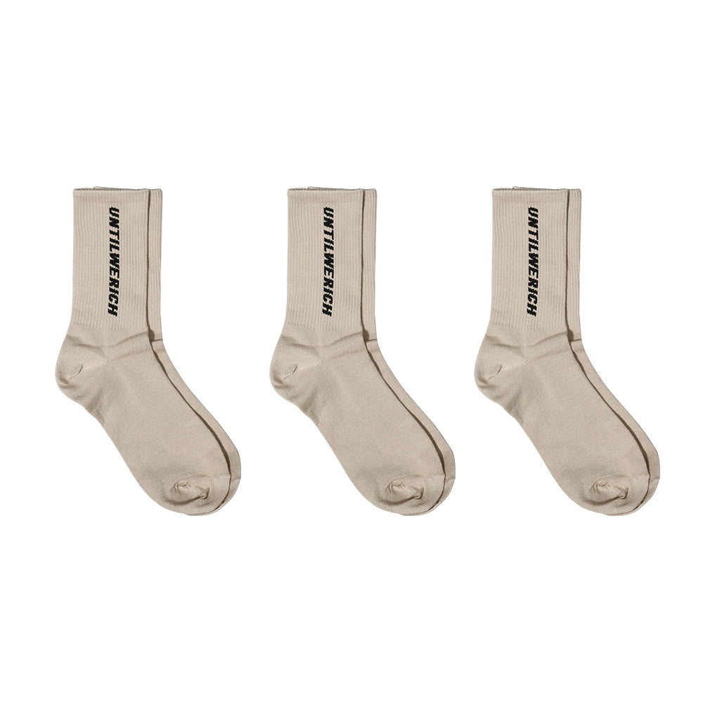 UNTILWERICH Street Solid Color Sports Cotton Medium Tube Socks