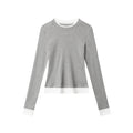 Nariele Contrast Color Slim Skinny Long Sleeves