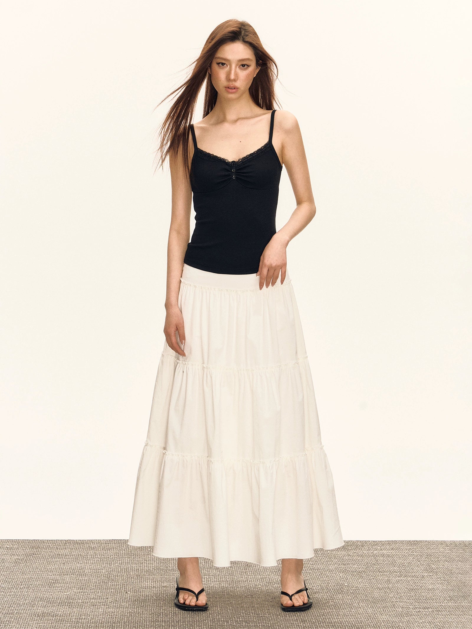 Ariseism Vintage Casual Pleated Skirt