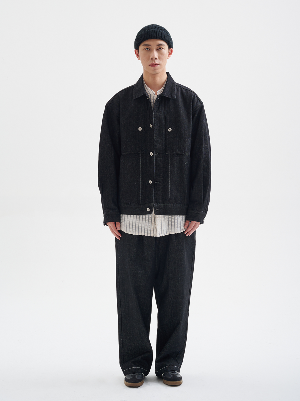 BUTTBILL Japanese bright line washed jeans