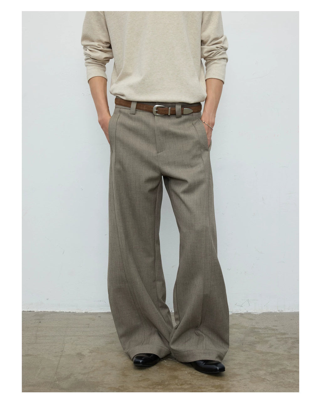 TERRAINCOGNITA Pinch Pleated Silhouette Casual Versatile Trousers