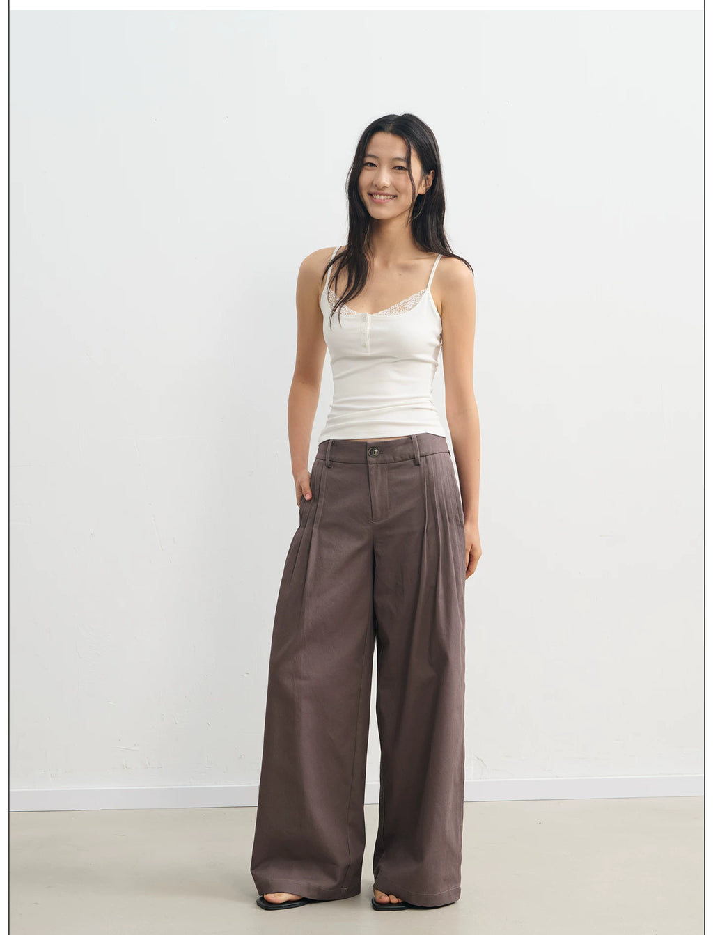LINY LIBERTY Vintage Wide-leg Slacks